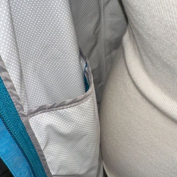 Paradox Teal Hooded All Weather Jacket with Logo Size Small - Picture 11 of 12